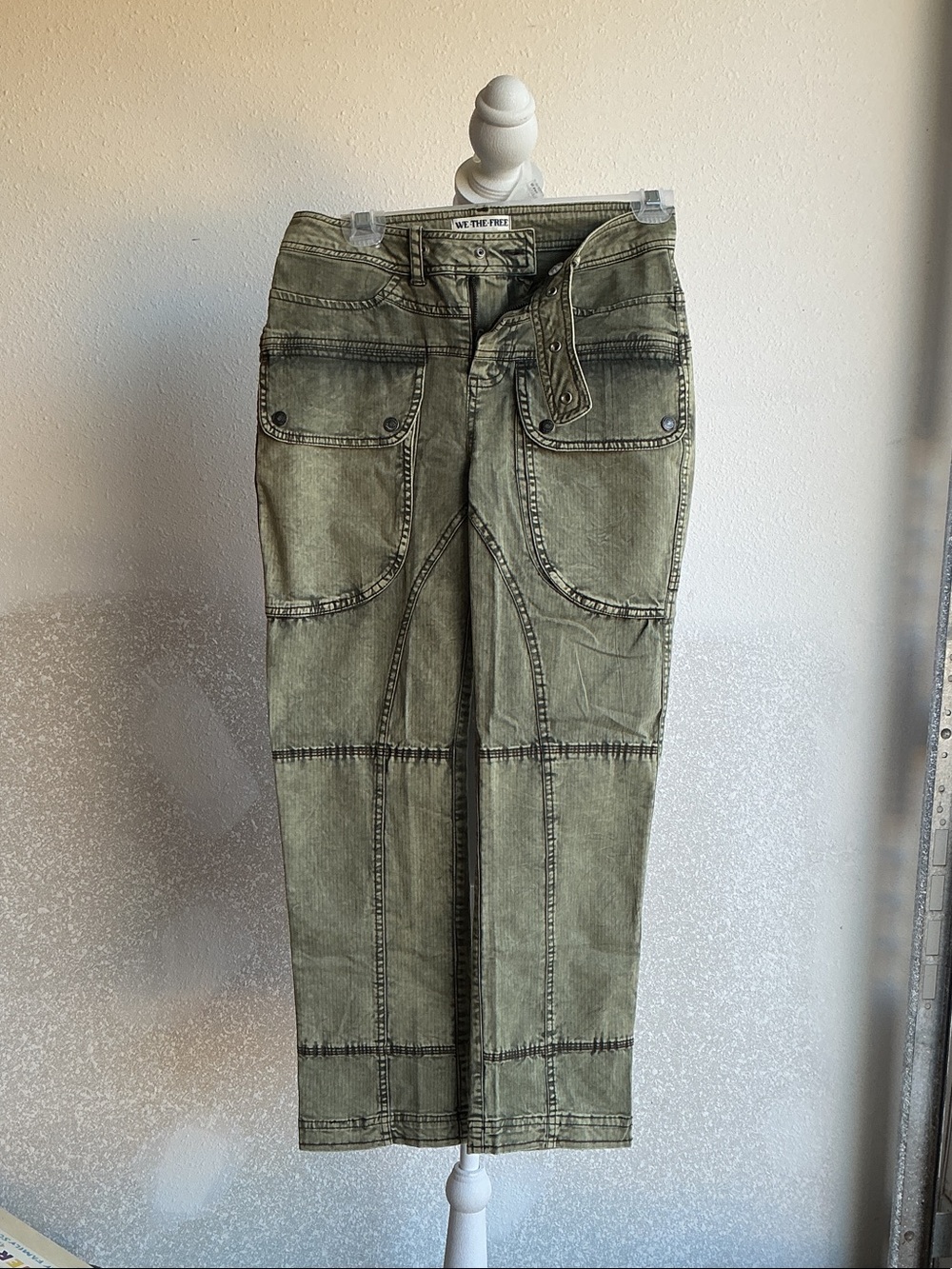 We The Free Olive Green Cargo Utility Pants